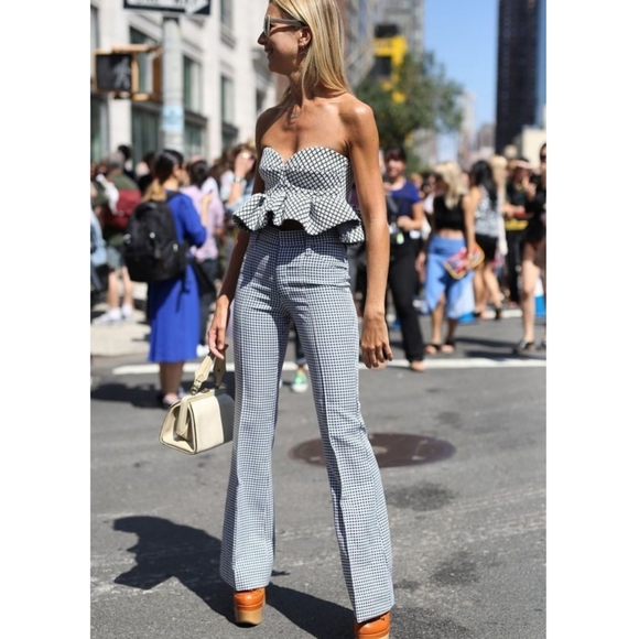 Plaid Peplum Bustier Top - Picture 15 of 16